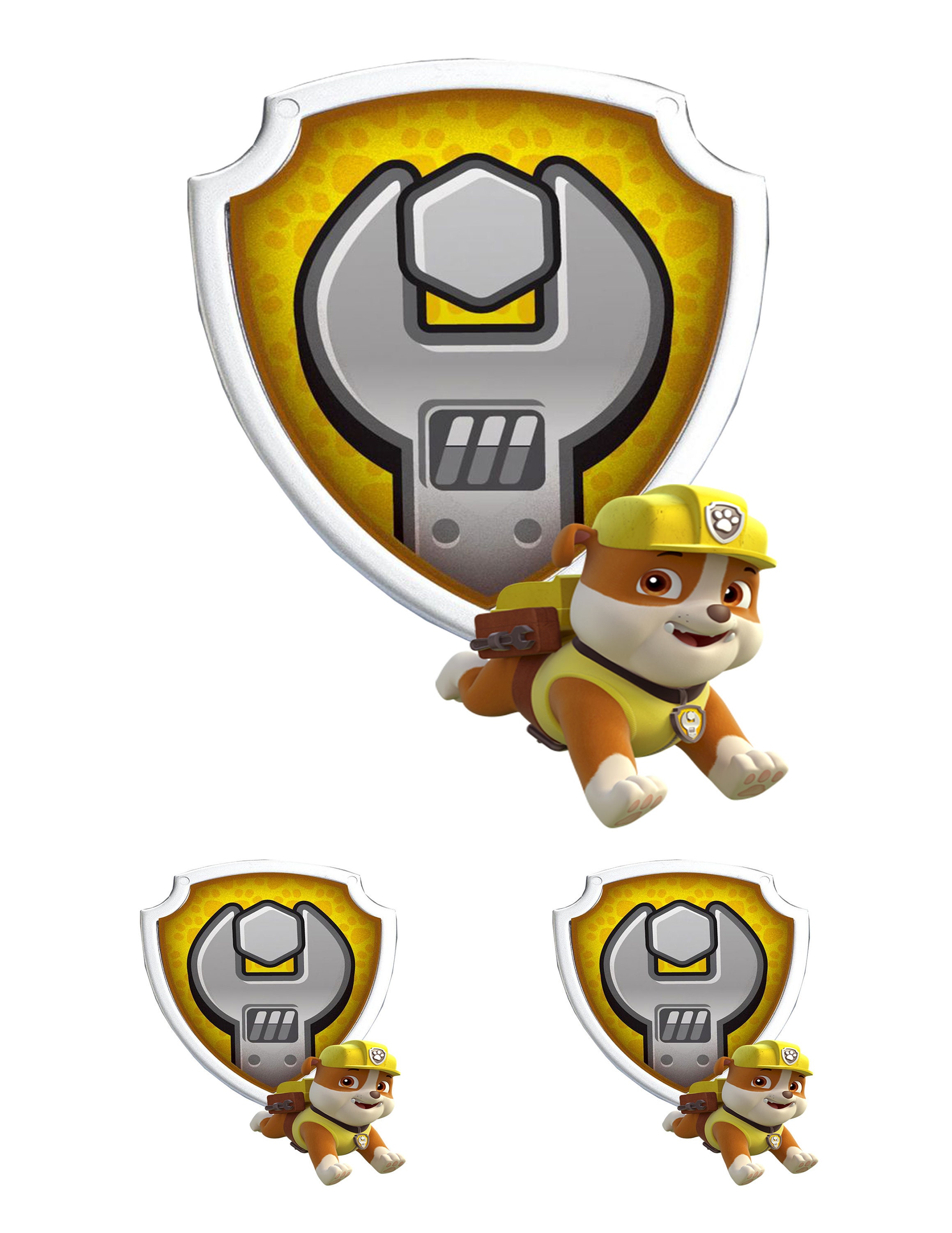 STICKERS Paw Patrol Badge Rubble Decals 7 and Pair of | Etsy