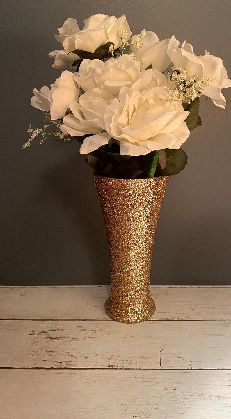 Glitter Vase Wedding Decor Centerpieces Glitter Glass Etsy