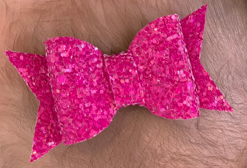 Hair Bows Trio of Bows Glitter Bows
