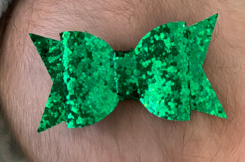 Hair Bows Trio of Bows Glitter Bows