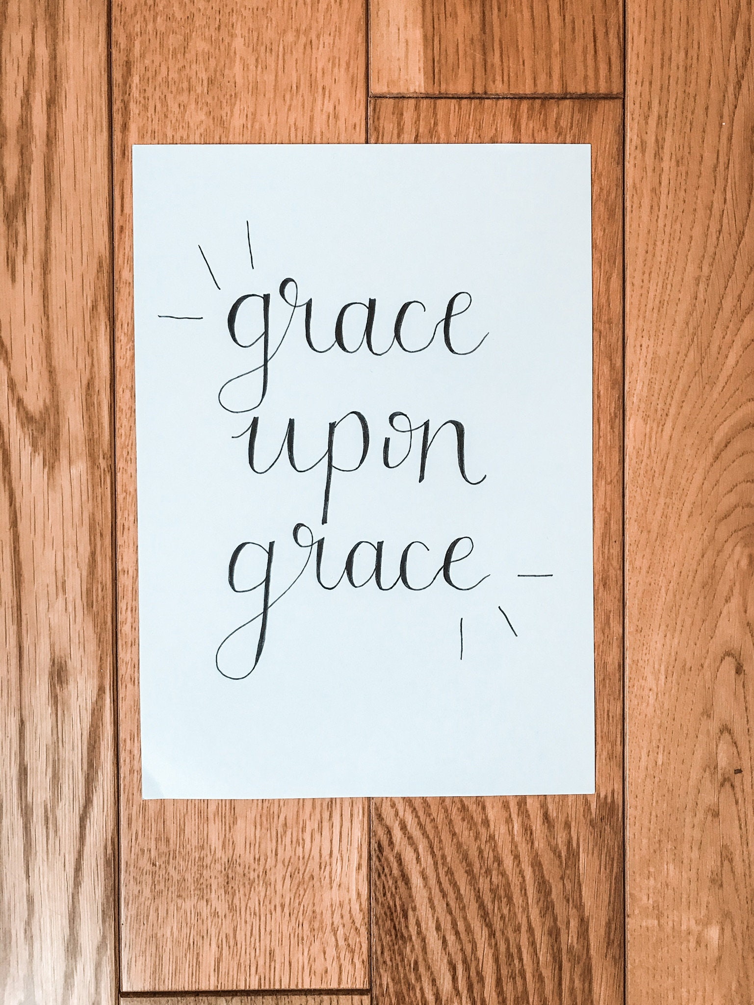 Grace Upon Grace Christian Gift Bible Verse Print | Etsy