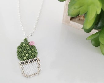 Padrão de cacto Miyuki, padrão de miçangas Miyuki, padrão PDF, padrão de ponto de tijolo, padrão de peiote, miçangas