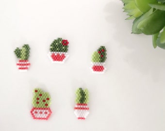 Padrão de cacto mini mix miyuki - Padrão de cacto de miçangas Miyuki - Padrão de pdf de ponto de tijolo - Padrão de cacto de ponto de tijolo - PDF de contas de cacto