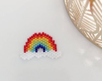 Padrão de peiote arco-íris frisado, padrão de download instantâneo de PDF, padrão de miçangas, ponto de tijolo