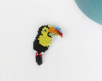 Padrão de tucano Miyuki, padrão de miçangas Miyuki, padrão digital PDF, padrão de ponto de tijolo, miçangas, padrão de peiote