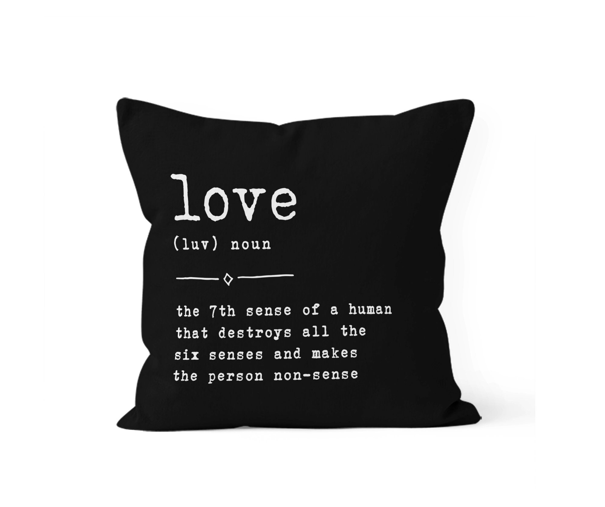 Love Definition Pillow Love Pillow Modern Pillow Black and Etsy