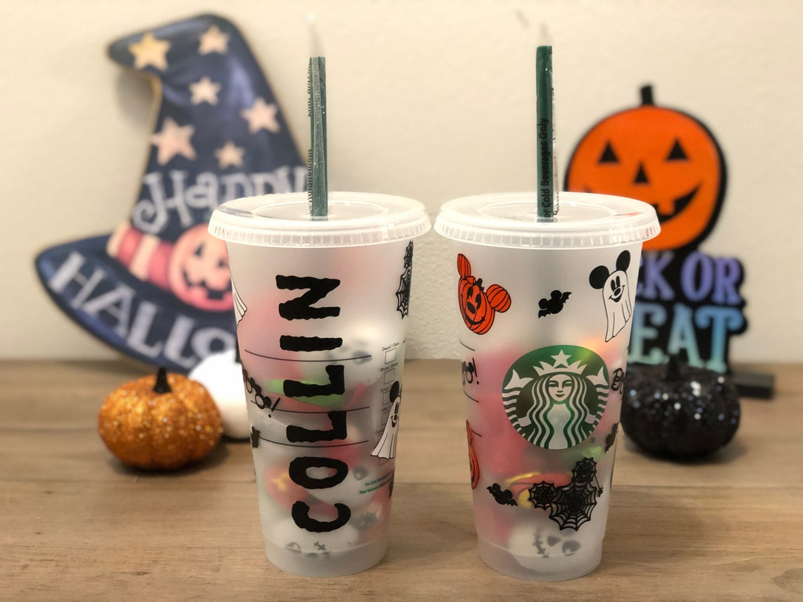 Disney Halloween Starbucks Tumbler Etsy