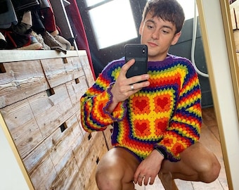 Crochet Jumper Pattern Rainbow of sunshine - OFFICIAL TOM DALEY jumper