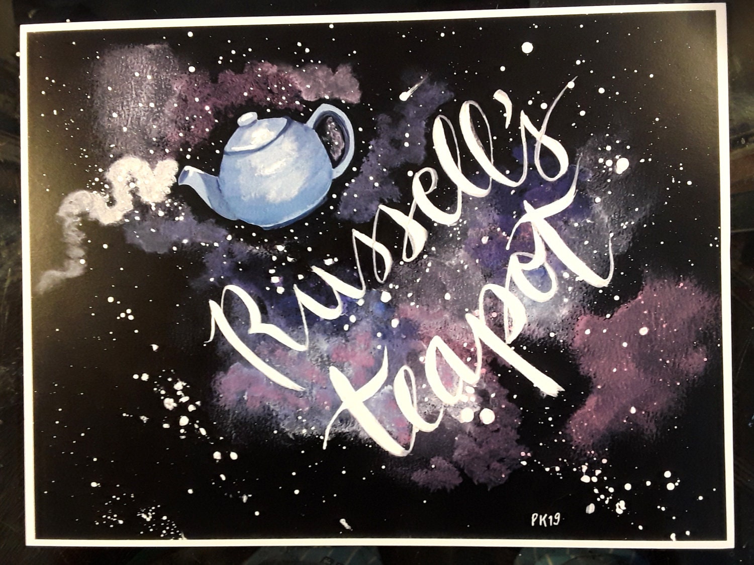 Russell's Teapot print Russell Bertrand atheist Etsy