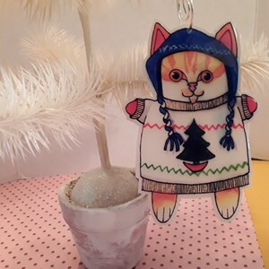 Christmas Ornament, Cat Ornament, holiday decor