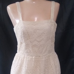 Vintage cream crochet wedding dress