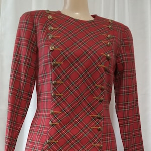 Vintage red plaid dress