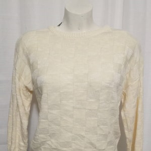 Vintage yellow checkered sweater