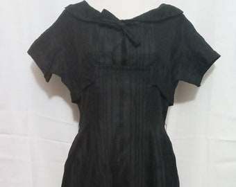 Vintage black dress with sailor collar