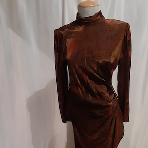 Vintage copper paisley dress