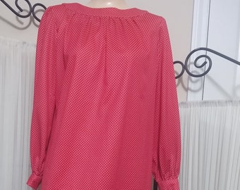 Vintage red and white polka dot dress
