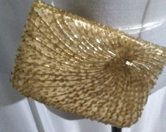 Vintage 'starry night' golden purse