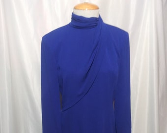 Vintage royal purple draped dress