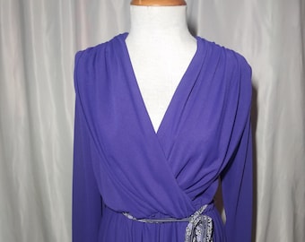 Vintage purple belted dress