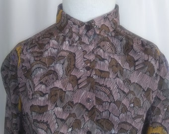 Vintage peacock pattern shirt