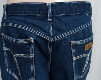 Vintage blue gitano jeans with pocket embroidery