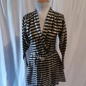 Vintage black and gold lurex dress