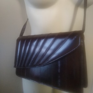 Vintage brown eel purse