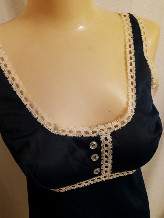 Vintage navy nightie - image 6