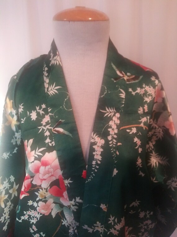 Vintage green asian-inspired robe - image 2