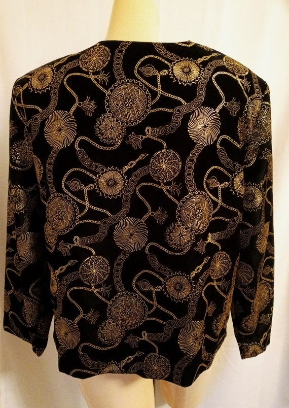 Vintage black and gold multi jacket - image 10