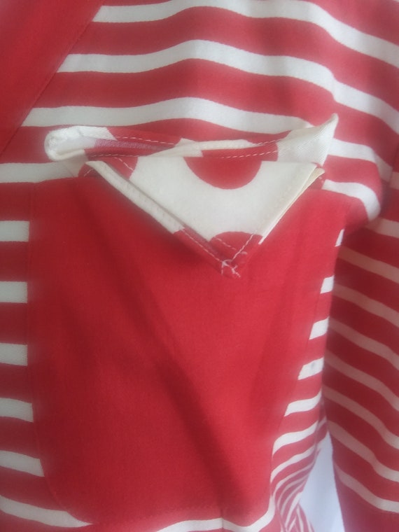 Vintage red and white jacket - image 3