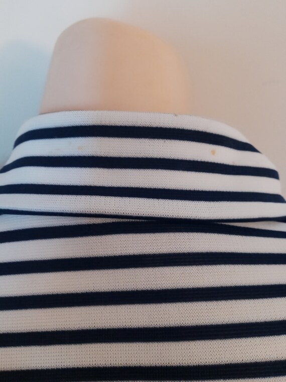Vintage white and blue striped dress - image 8