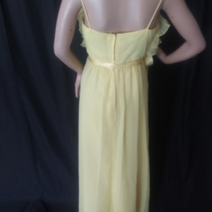 Vintage yellow dress with ruffles image 7