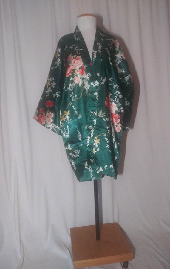 Vintage green asian-inspired robe - image 3