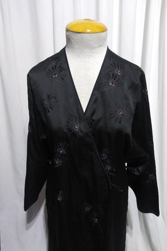 Vintage black and purple robe - image 4