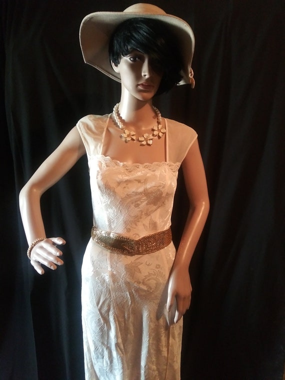 Vintage cream slip dress - image 3