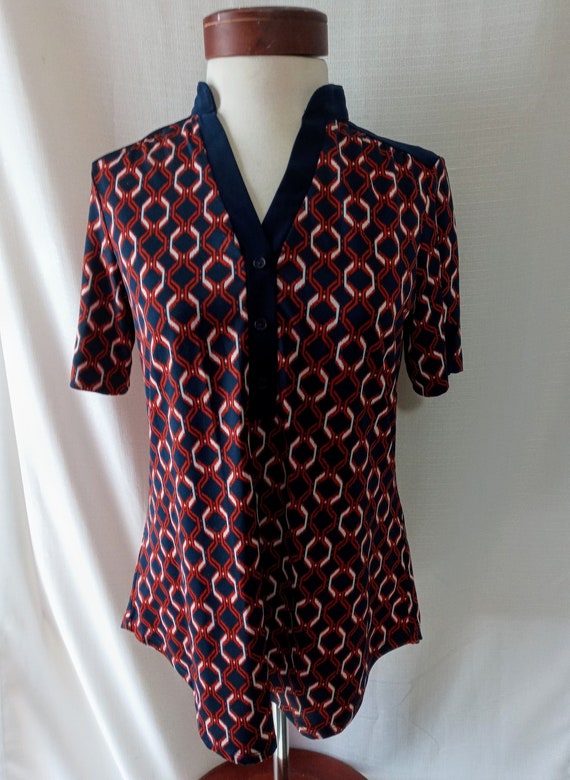 Vintage blue and orange menswear shirt