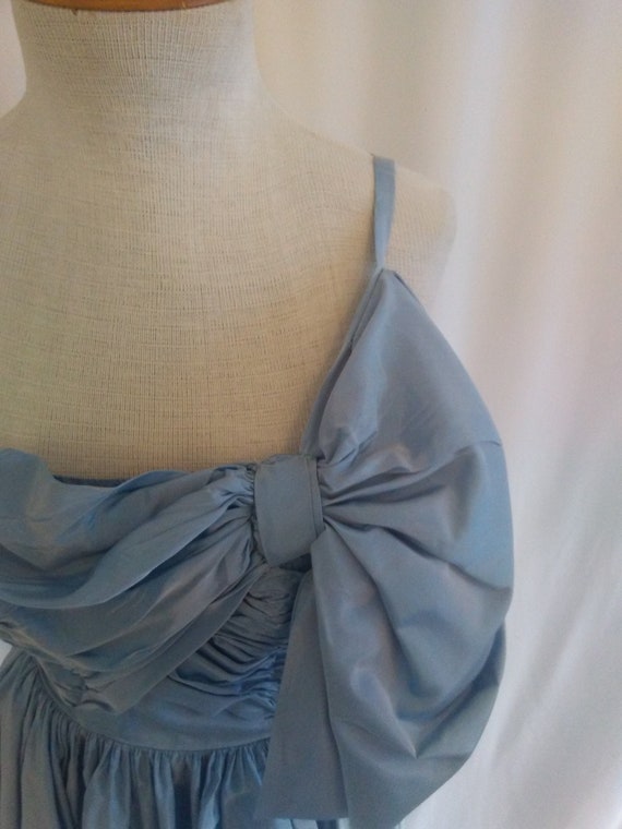 Vintage ice blue iridescent gown - image 2