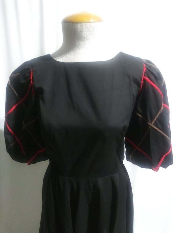 Vintage black square dance dress