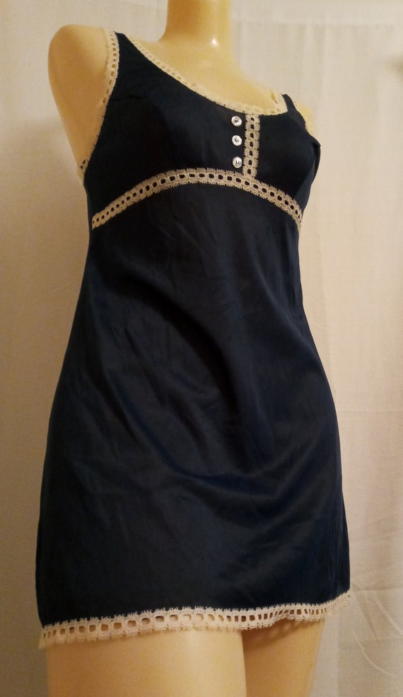 Vintage navy nightie - image 1