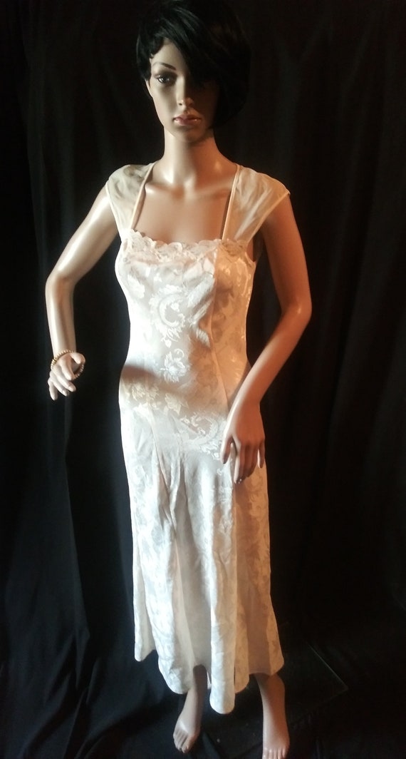 Vintage cream slip dress - image 5