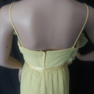 Vintage yellow dress with ruffles image 5