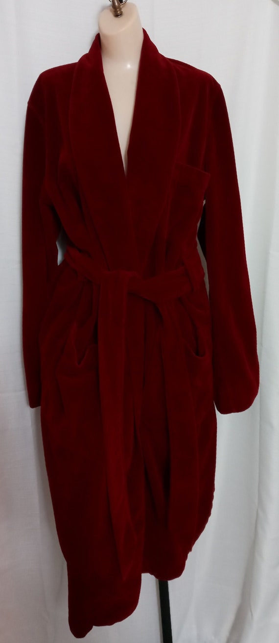 Vintage red velvet menswear robe