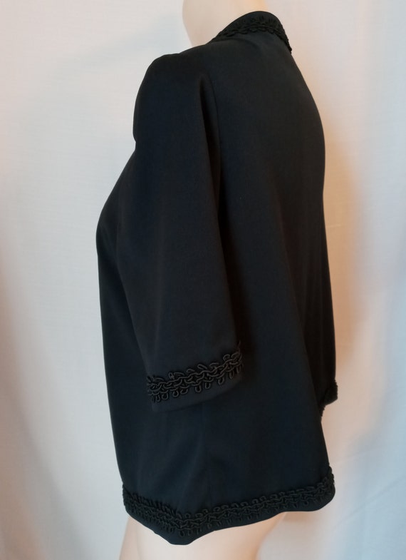 Vintage black short sleeve jacket - image 5