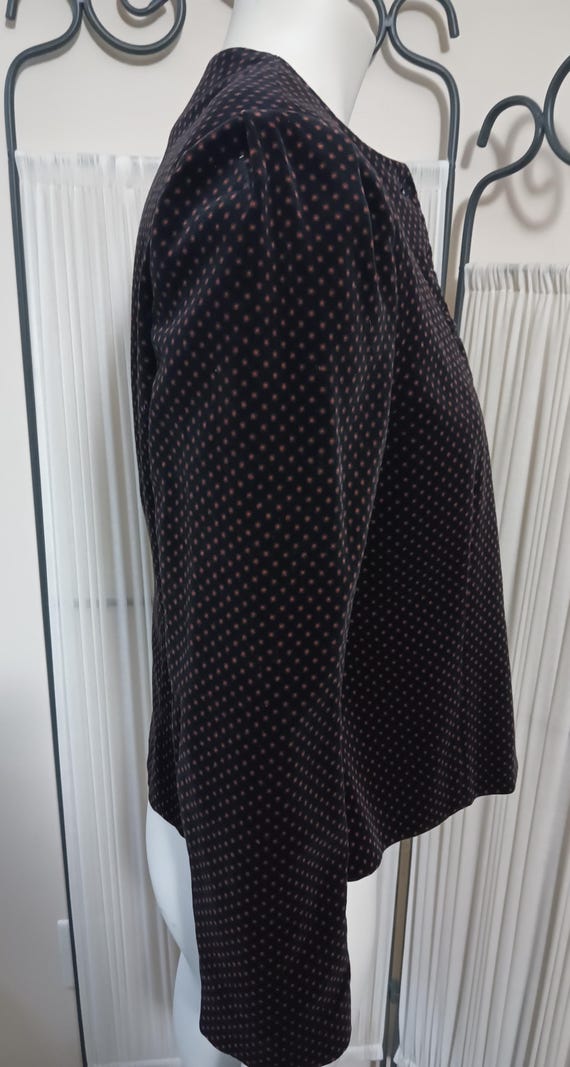 Vintage black patterned jacket - image 8