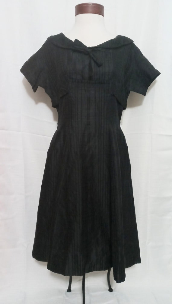Vintage black dress with sailor collar