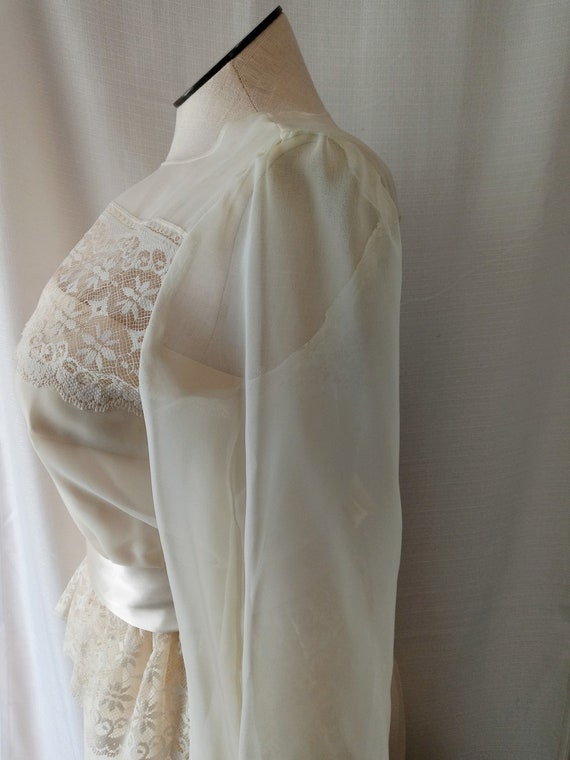 Vintage off white two piece wedding gown - image 6