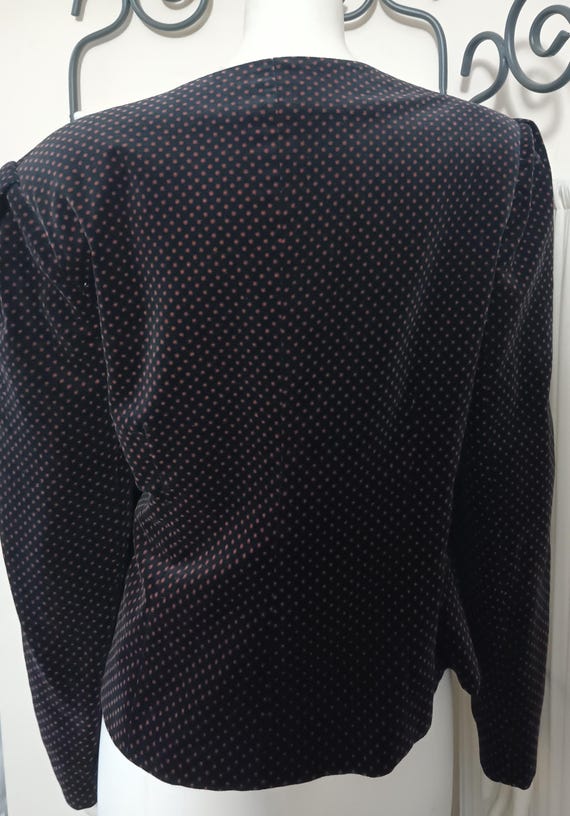 Vintage black patterned jacket - image 9