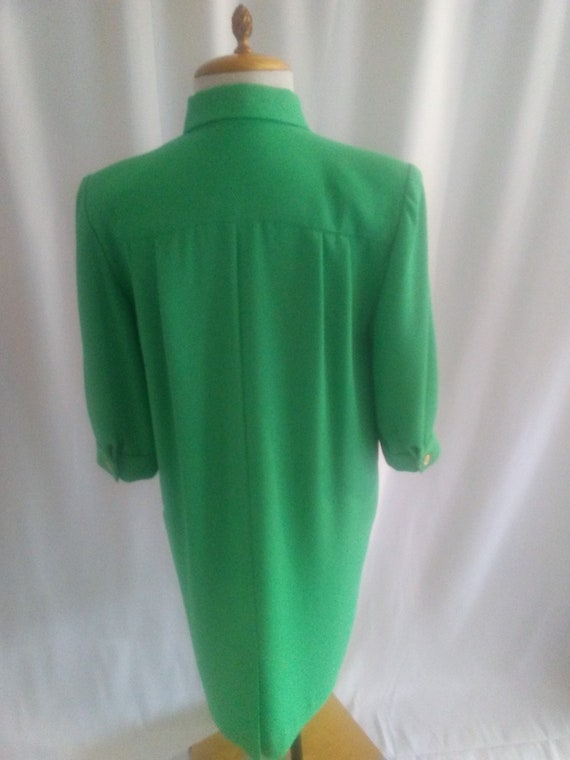 Vintage kelly green shift dress - image 3