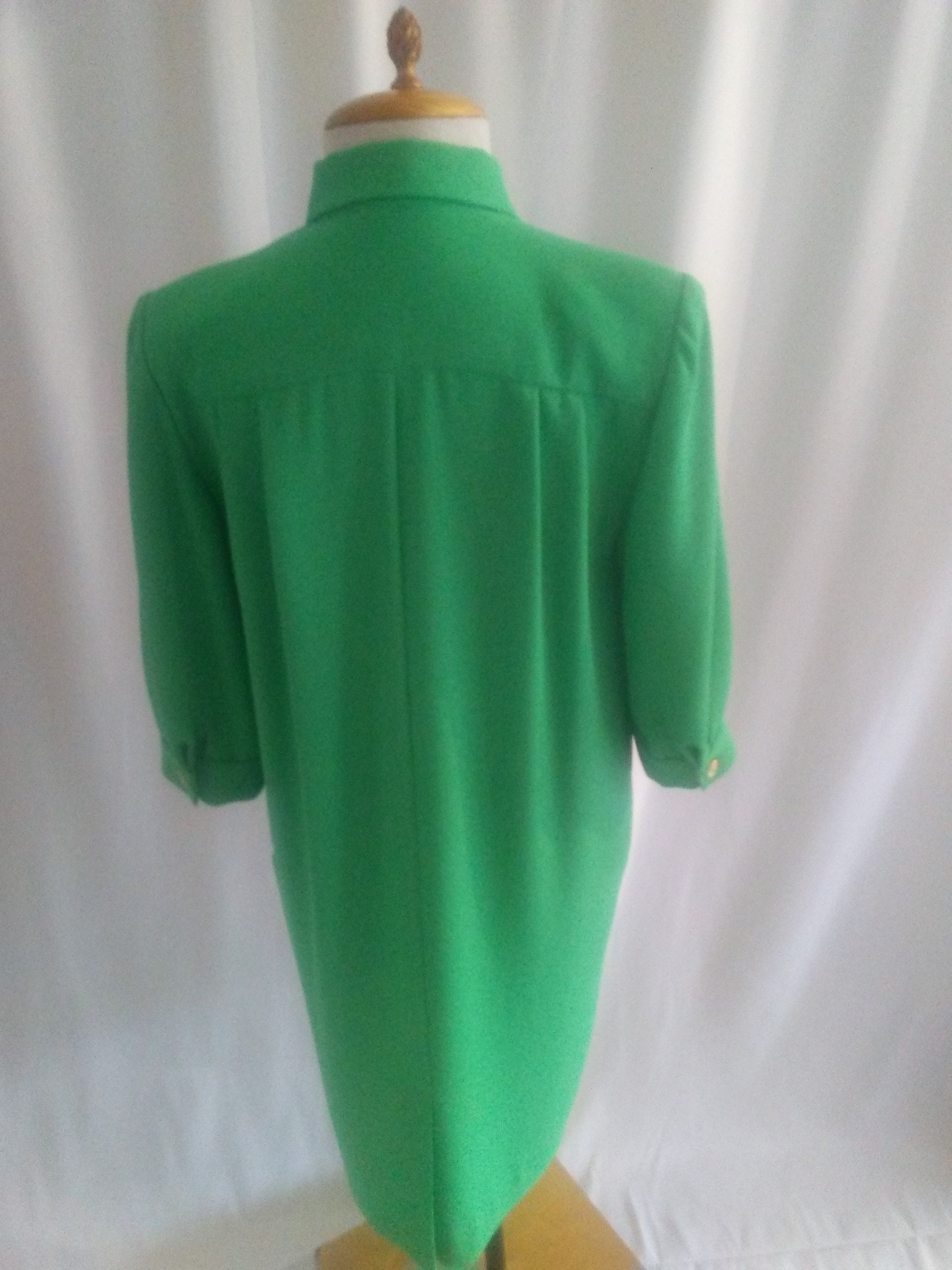 Vintage Kelly Green Shift Dress